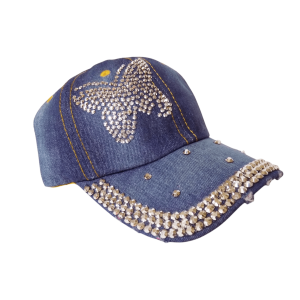 MA1116 – Gorro con visera de jean con brillos - varios diseños