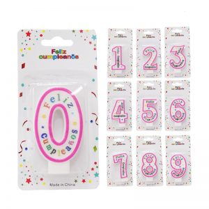 MA0426 – 10 velas del 0 al 9 - con texto