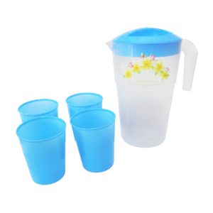 MA0965 - Jarra plástica con 4 vasos - varios colores