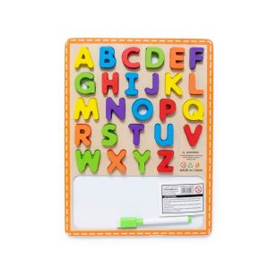 589509 - Juego encastre de madera - letras y pizarra