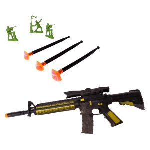 JG0359 - Metralleta con dardos, y soldaditos - 45 cm