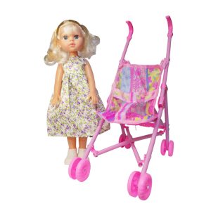 JG0291 - Muñeca con cochecito - 42 cm