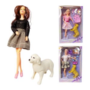 JG0294 - Muñeca con perro y accesorios - 30 cm - varios modelos