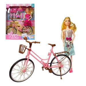 JG0300 - Muñeca con bicicleta - 26 cm - varios modelos