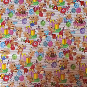 MA2264 - Papel de regalo metalizado mate - diseños de cumpleaños - 50 x 70 cm - 50 hojas