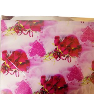 MA2265 - Papel de regalo metalizado mate - diseños florales - 50 x 70 cm - 50 hojas