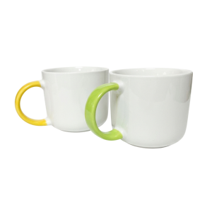 004316 - Taza loza - lisa con asa de color