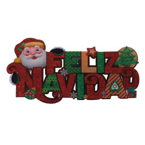 LE0214 - Cartel Feliz Navidad con luz
