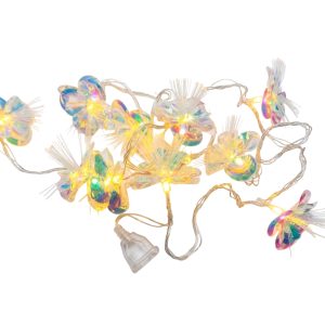 LE0248 - Guirnalda de 10 luces cálidas con flores