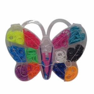 LE0495 - Gomitas para armar pulseras caja mariposa