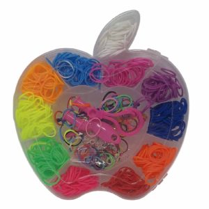 LE0494 - Gomitas para armar pulseras caja manzana