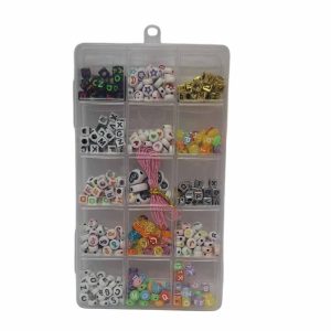 LE0505 - Cuentas para armar pulseras caja rectangular