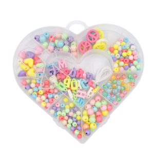 LE0502 - Cuentas para armar pulseras caja corazón