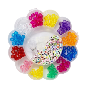 LE0503 - Cuentas para armar pulseras caja flor