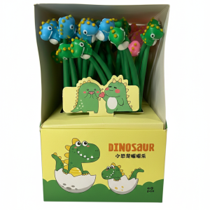 LE0416- 48 Lapiceras flexibles Dinosaurio OFERTA