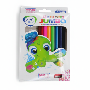 LE0443- 12 Lápices de color Jumbo
