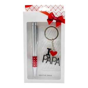 LE0644- Set lapicera y llavero Papá