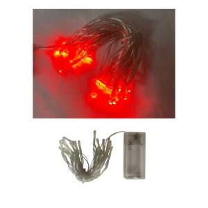 CD1310-4 LED - Luces led rojo x 20 - 2 Pila AA - 2 mts