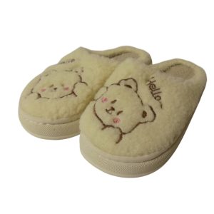 645229 - Pantufla infantil osito bordado