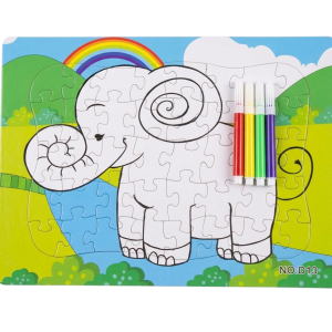KA0610 - Puzzle con marcadores y dibujo para colorear