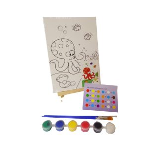 KA0613 - Lienzo para pintar + bastidor, pintura y pinceles