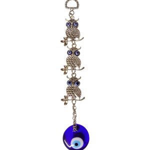 KA0061 - Colgante ojo turco tres búhos