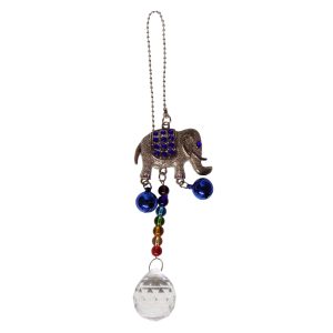 KA0066 - Colgante ojo turco elefante con colores chakras