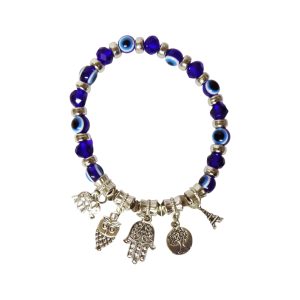 KA0072 - Pulsera ojo turco con dijes