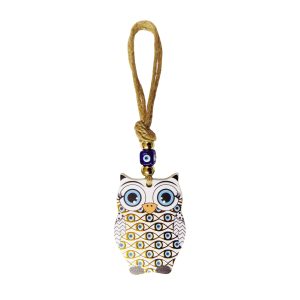 KA0092 - Colgante ojo turco búho cerámica