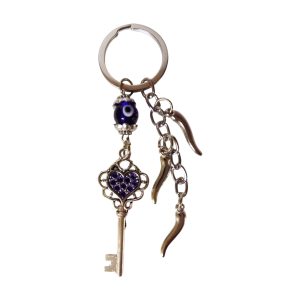 KA0101 - Llavero ojo turco llave corazón
