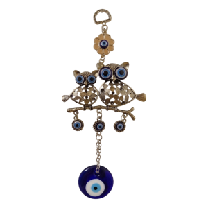 KA0057 - Colgante ojo turco dos búhos