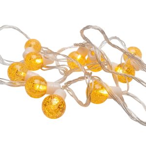 KA0851 - Guirnalda 10 esferas transparentes con luces cálidas