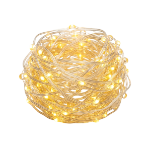 KA0875 - Cortina de luces cálida con cuentas