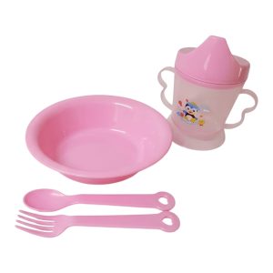 MI0754 - Set platito, vaso y cubiertos de plástico